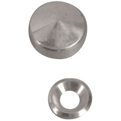 Cache universel pour vis en laiton chromé Ø 18 mm 4 pièces