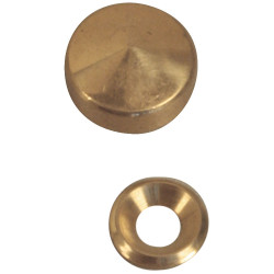 Cache universel pour vis en laiton poli Ø 18 mm 4 pièces