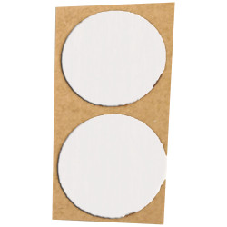 Autocollant cache-vis blanc Ø 19 mm 15 pièces