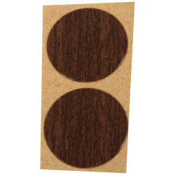 Autocollant cache-vis brun Ø 19 mm 15 pièces