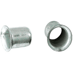Douille pour taquet en métal nickelé Ø 7 mm 16 pièces