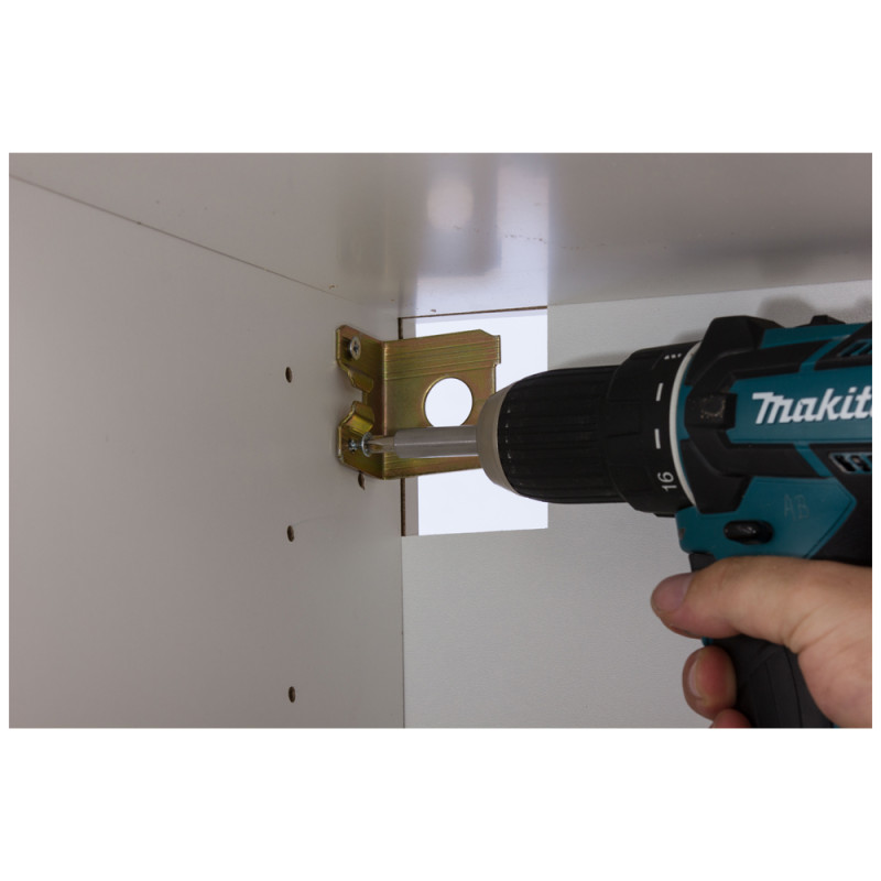 Support de montage pour armoire blanc 2 pièces Support de montage pour armoire blanc 2 pièces