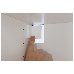 Support de montage pour armoire blanc 2 pièces Support de montage pour armoire blanc 2 pièces