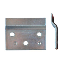 Réglette de fixation pour meuble en acier zingué 58 x 50 mm 4 pièces