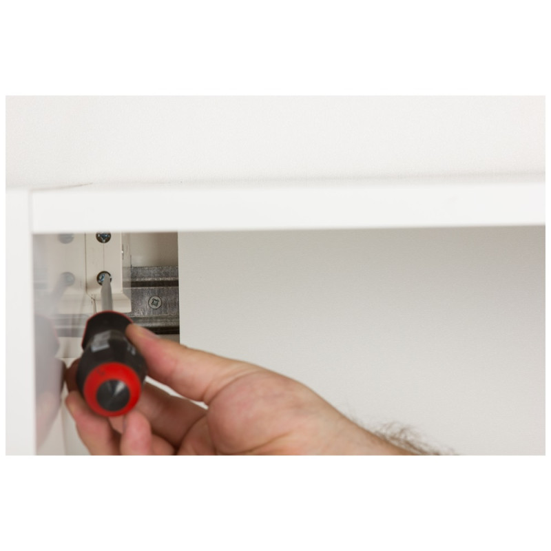 Support d'armoire réglable blanc 2 pièces Support d'armoire réglable blanc 2 pièces