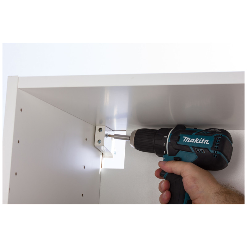 Support d'armoire réglable blanc 2 pièces Support d'armoire réglable blanc 2 pièces