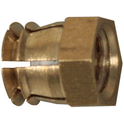 Ecrou à visser en laiton poli M6 4 pièces