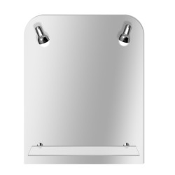 Miroir Danilo avec spots 65x50cm Chrome | MP GLASS