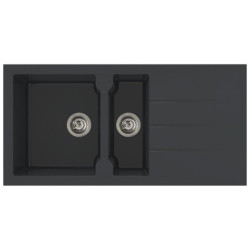 Évier de cuisine encastrable Aloa noir 100x50cm DIADEM | DIADEM