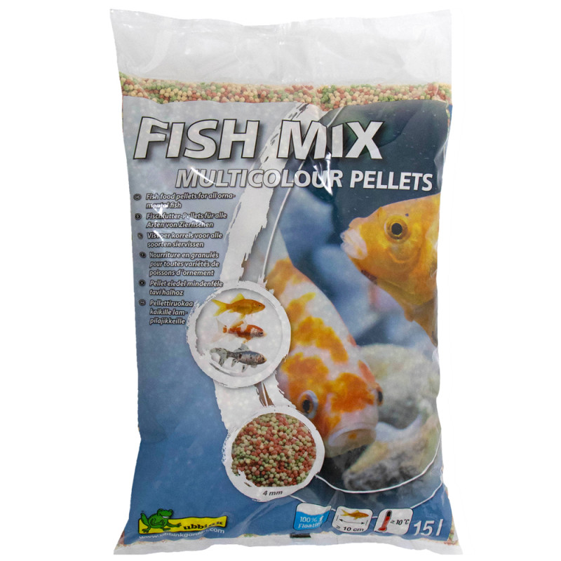 Nourriture pour poissons de bassin Fish Mix granulés multicolores 15 L Nourriture pour poissons de bassin Fish Mix granulés multicolores 15 L