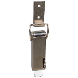 Fermeture de coffre cadenassable en métal nickelé 23 x 70 mm 2 pièces TEKNIBOX