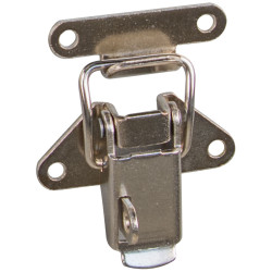 Fermeture de coffre cadenassable en métal nickelé 18 x 12 mm 2 pièces TEKNIBOX