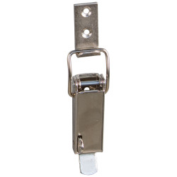 Fermeture de coffre cadenassable en métal nickelé 16 x 44 mm 2 pièces TEKNIBOX