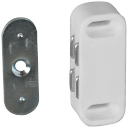 Loqueteau magnétique bloc 3 kg blanc 2 pièces TEKNIBOX