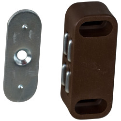 Loqueteau magnétique bloc 3 kg brun 2 pièces TEKNIBOX