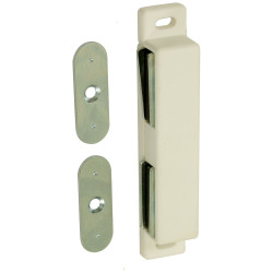 Loqueteau magnétique double 5 kg blanc TEKNIBOX