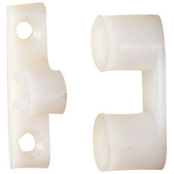 Loqueteau en nylon blanc 2 pièces TEKNIBOX