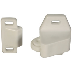 Loquetau à rouleau en plastique blanc 2 pièces TEKNIBOX