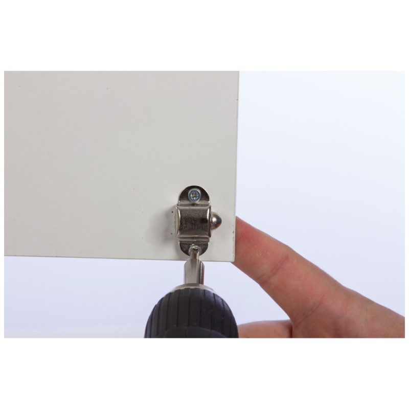 Loqueteau à bille en métal nickelé 30 mm 2 pièces TEKNIBOX Loqueteau à bille en métal nickelé 30 mm 2 pièces TEKNIBOX