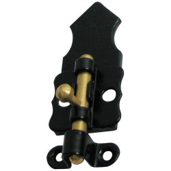 Verrou pour volet en métal noir 2 pièces TEKNIBOX