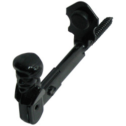 Arrêt pour volet avec butoir en métal noir 2 pièces TEKNIBOX