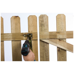 Loquet de barrière avec support en métal bichromaté 190 x 46 mm TEKNIBOX