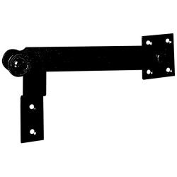 Loquet de barrière avec support en métal noir 190 x 46 mm TEKNIBOX Loquet de barrière avec support en métal noir 190 x 46 mm TEKNIBOX