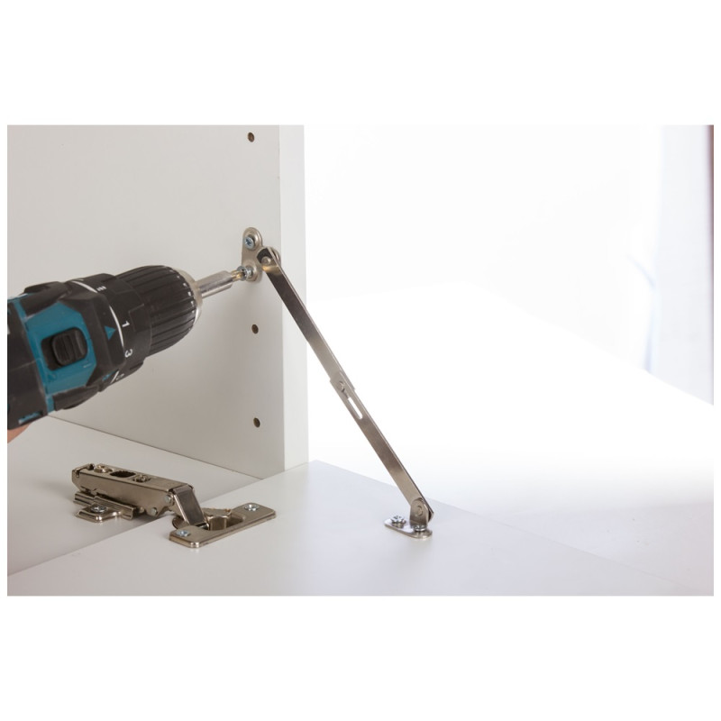 Compas de meuble en acier nickelé 200 mm 2 pièces TEKNIBOX Compas de meuble en acier nickelé 200 mm 2 pièces TEKNIBOX