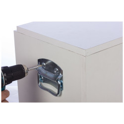 Poignée de malle en acier zingué 110 mm TEKNIBOX Poignée de malle en acier zingué 110 mm TEKNIBOX