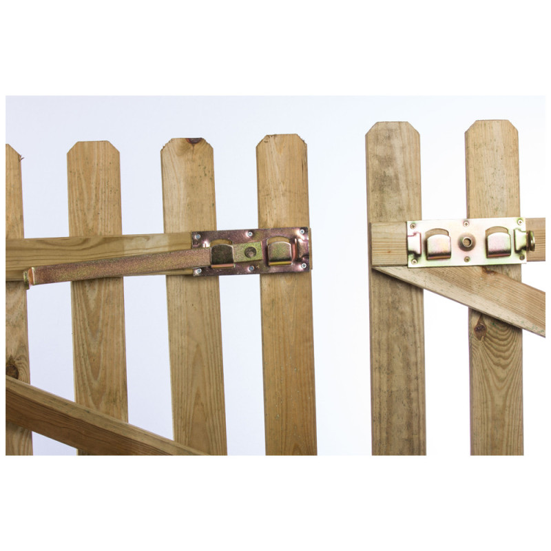 Verrou de barrière en acier zingué 370 x 72 mm | TEKNIBOX Verrou de barrière en acier zingué 370 x 72 mm | TEKNIBOX