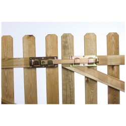 Verrou de barrière en acier zingué 370 x 72 mm | TEKNIBOX Verrou de barrière en acier zingué 370 x 72 mm | TEKNIBOX