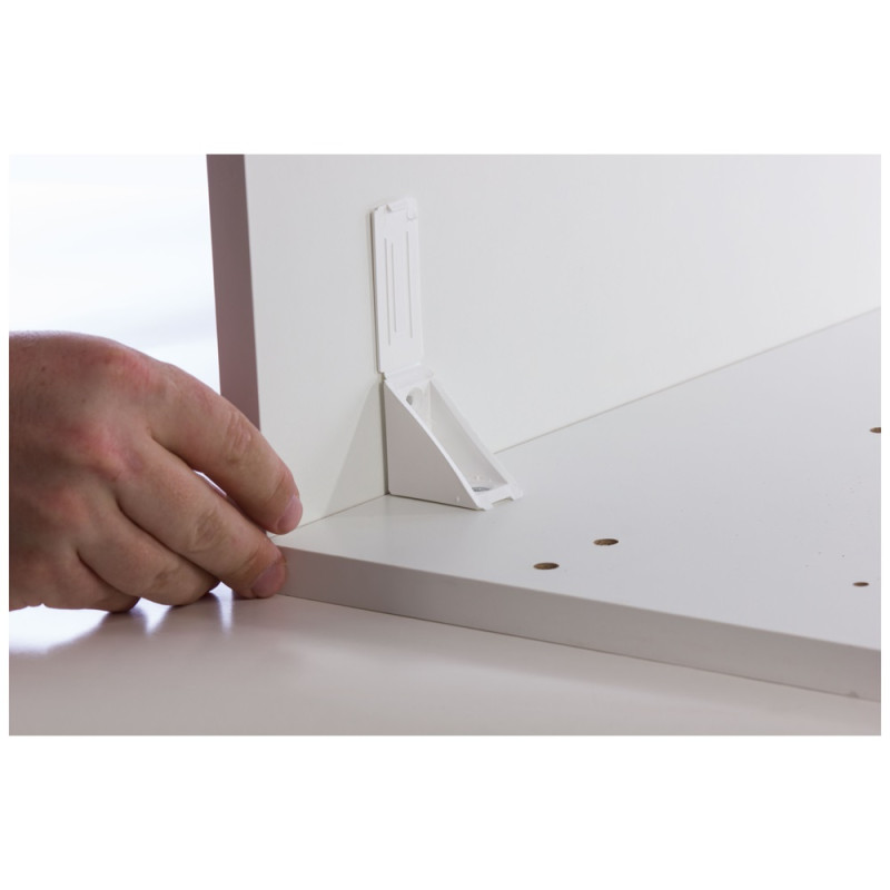 Taquet Tac'Eker blanc 25 x 43 x 25 mm 4 pièces TEKNIBOX