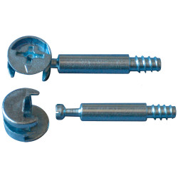 Set d'assemblage pour meuble en acier zingué Ø 15 mm 4 pièces TEKNIBOX