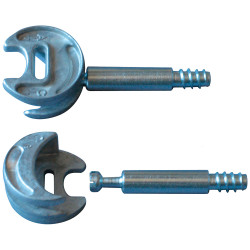 Set d'assemblage pour meuble en acier zingué Ø 25 mm 4 pièces TEKNIBOX