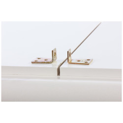 Ferrure d'assemblage double pour meuble en acier zingué 45 mm 2 pièces TEKNIBOX Ferrure d'assemblage double pour meuble en acier zingué 45 mm 2 pièces TEKNIBOX