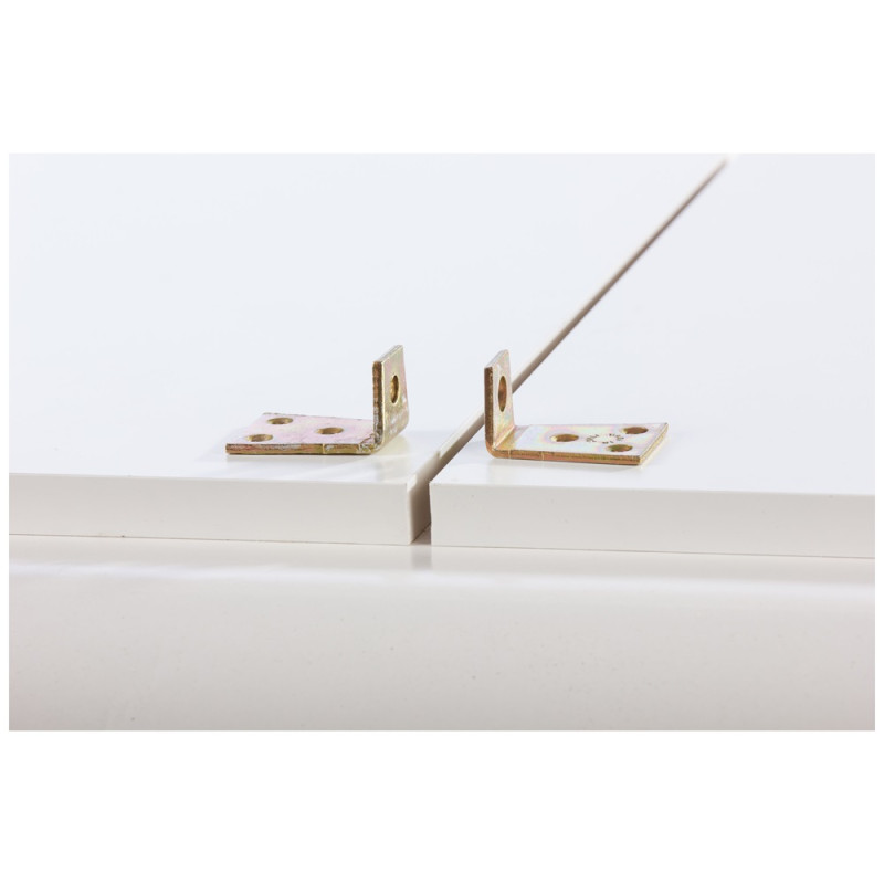 Ferrure d'assemblage double pour meuble en acier zingué 45 mm 2 pièces TEKNIBOX Ferrure d'assemblage double pour meuble en acier zingué 45 mm 2 pièces TEKNIBOX