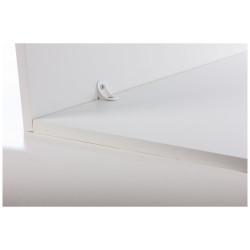 Equerre d'assemblage en plastique blanc 24 x 24 mm 4 pièces TEKNIBOX Equerre d'assemblage en plastique blanc 24 x 24 mm 4 pièces TEKNIBOX