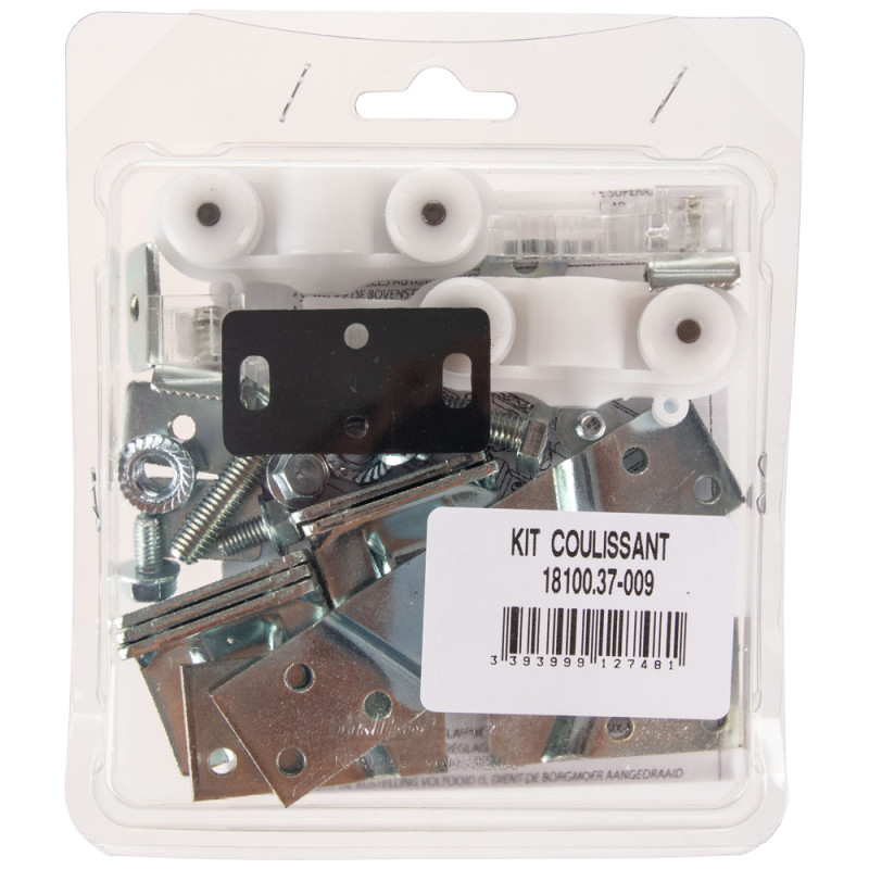 Set d'accessoires pour porte coulissante blanc TEKNIBOX Set d'accessoires pour porte coulissante blanc TEKNIBOX