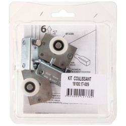 Set d'accessoires pour porte coulissante noir TEKNIBOX Set d'accessoires pour porte coulissante noir TEKNIBOX