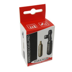 Ensemble de 2 cartouches CO2 pour vélo + adaptateur | MAXXUS