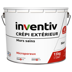 Crépi extérieur blanc 15 kg INVENTIV