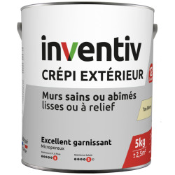 Crépi extérieur professionnel ton pierre 5 kg  INVENTIV