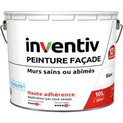 Peinture pour façade Pliolite blanche 10 L INVENTIV