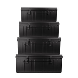 Set de cantines Action noires 4 pièces - Bac rangement