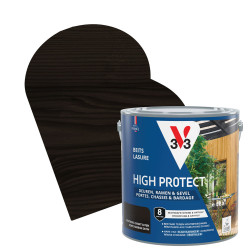 Lasure pour bois High Protect noir charbon 2