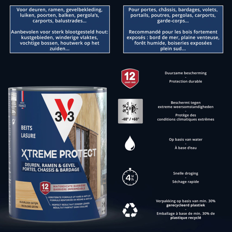 Lasure pour bois Xtreme Protect incolore 0 Lasure pour bois Xtreme Protect incolore 0
