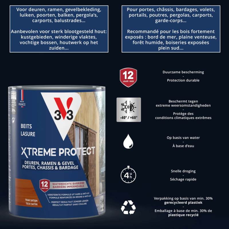 Lasure pour bois Xtreme Protect teck 0 Lasure pour bois Xtreme Protect teck 0