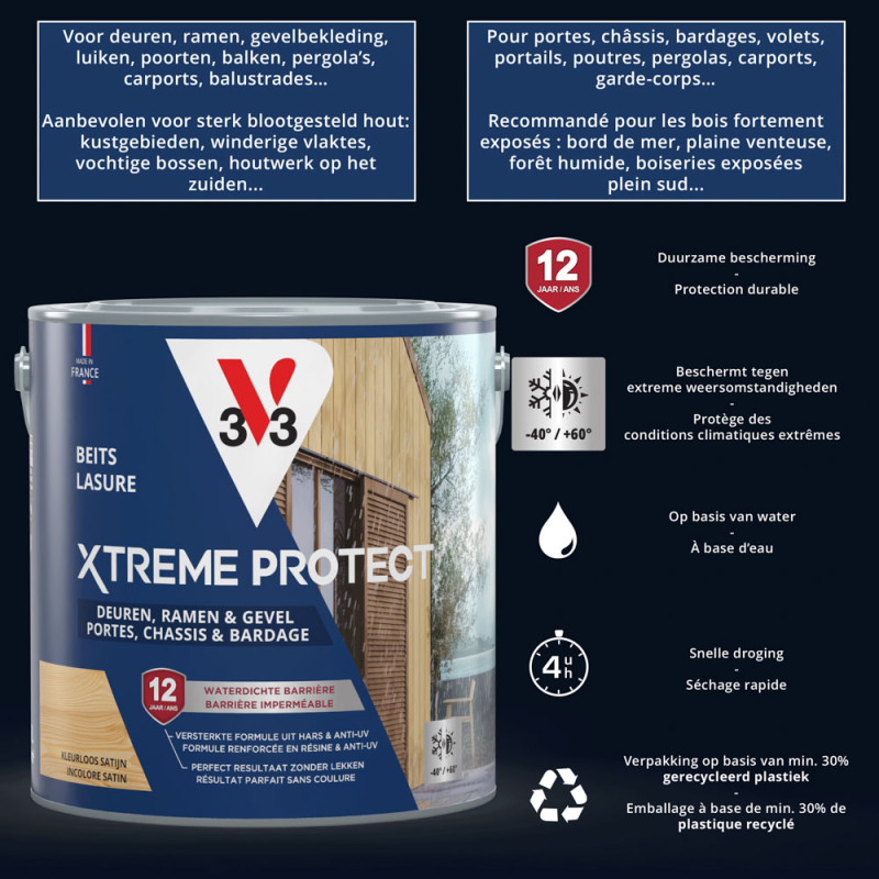 Lasure pour bois Xtreme Protect incolore 2 Lasure pour bois Xtreme Protect incolore 2