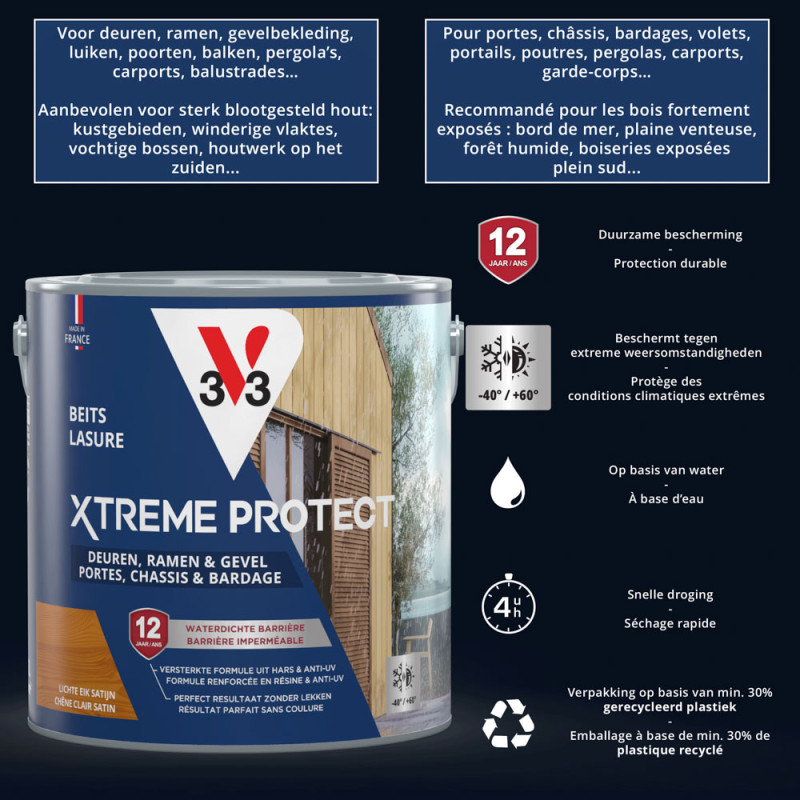 Lasure pour bois Xtreme Protect chêne clair 2 Lasure pour bois Xtreme Protect chêne clair 2