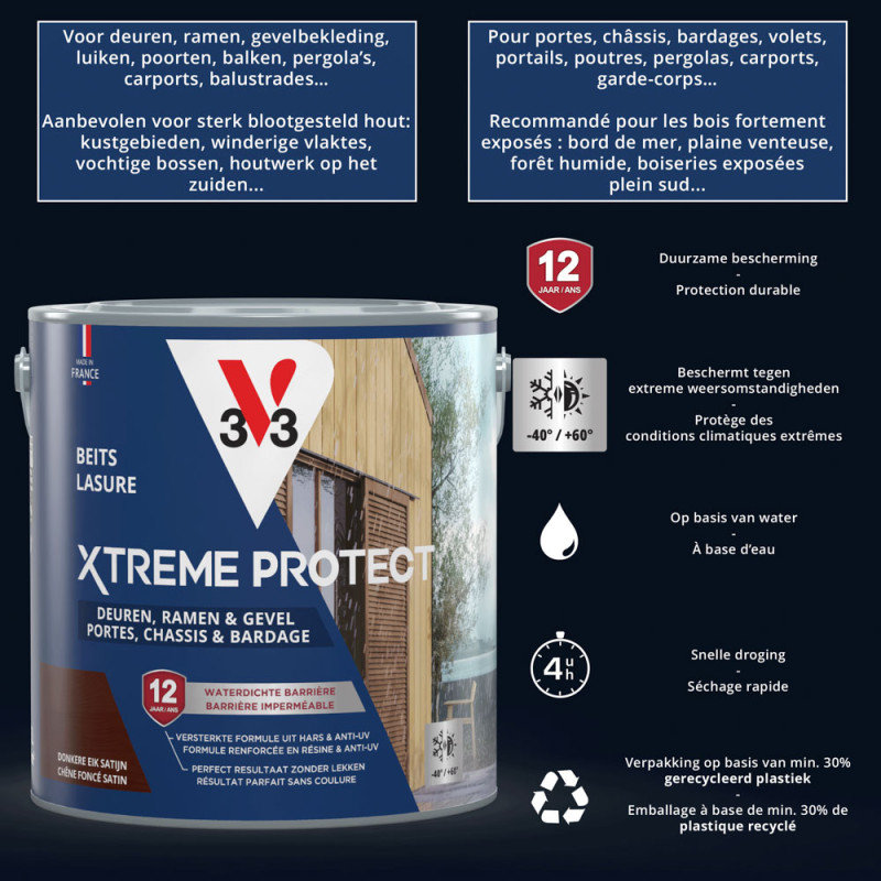 Lasure pour bois Xtreme Protect chêne foncé 2 Lasure pour bois Xtreme Protect chêne foncé 2